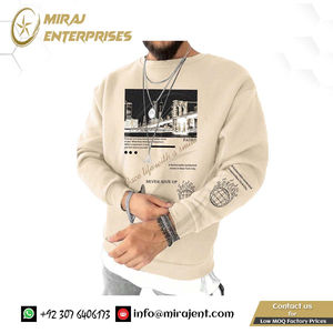 Sweat-shirt personnalisé pour hommes, pull-over à manches longues et à col rond surdimensionné avec impression de lettres - Product Image 2