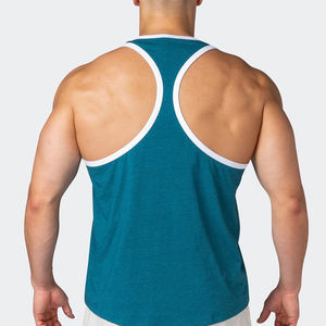 Bas quantité minimale de commande sans manches Muscle Slim Fit débardeur pour hommes prix raisonnable vêtements de sport avec service OEM impression de logo personnalisé - Product Image 2