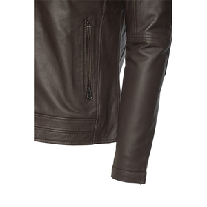 Chaqueta de motociclista de piel de vaca marrón original para hombre, cazadora de invierno con calefacción, estilo informal, impermeable de talla grande, OEM, hecha en fábrica - Product Image 5