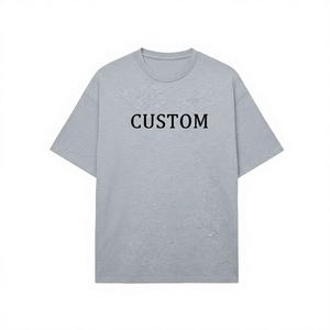 Custom <b>White</b> Cotton Bamboo Jersey 210g <b>Short</b> <b>Sleeve</b> Casual Heat-Transfer Breathable Oversized Regular Length Boxy T-<b>shirt</b> <b>Men</b> - Product Image 1