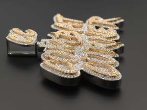 Pendentif Hip Hop en Argent S925 Personnalisé de Haute Qualité avec Diamant Moissanite VVS Lettre Élégante Haute Joaillerie - Product Image 2