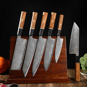 Ensemble de 6 couteaux de cuisine en acier damas avec manche octogonal, couteau de chef, Kiritsuke, Santoku, Nakiri, couteau utilitaire - Product Image 2