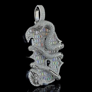 LL Pass Diamond Tester Iced Out Moissanite Name Pendant Custom 925 Silver VVS Diamond Hip Hop <b>Letter</b> Pendant for Rapper - Product Image 4