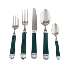 ชุดช้อนแบนสแตนเลสงานประดิษฐ์ทำมือทำสลัดชุดส้อมทำจากเหล็กเคลือบแบบกำหนดเอง - Product Image 3