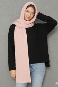 Bufanda con Capucha de Punto Texturizado Suave para Mujer, Cálida, Elegante y Cómoda, Estilo Otoño Invierno, Servicio ODM OEM - Product Image 2