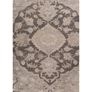 Alfombra Afgana de Lana Anudada a Mano en Gris y Negro con Patrón de Medallón, para Uso Doméstico - Jaipur ZA EA-3006 - Product Image 3
