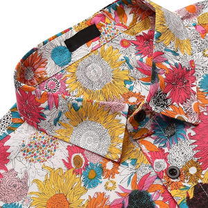 Nueva camisa de playa suelta de manga corta a rayas de lino y algodón con estampado de playa de verano para hombre de alta calidad - Product Image 4