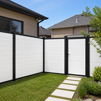 Panneau de clôture de balcon WPC avec cadre en aluminium, composite bois-plastique, imperméable, anti-UV, design moderne
