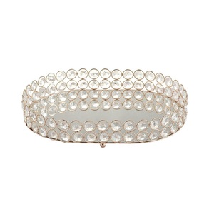 Coastal Design Gold Decorative Tray <b>for</b> Cupcake Stand Pillar Candle Holder Drink Plate Crystal Holder and Fruit Cake Tray - Product Image 3