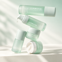 Ensemble de contenants cosmétiques en PP vert mat Prestige avec pompe à vide, flacon de lotion 150 ml, pot 50 g, emballage de beauté haut de gamme en gros