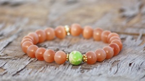 ลูกปัด selenite สีส้มสำหรับทุกเพศปรับได้กำไลสไตล์คลาสสิกประมาณ8มม. ได้รับการรับรองปาร์ตี้วันครบรอบแต่งงาน - Product Image 2