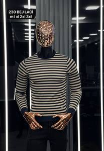 เสื้อสเวตเตอร์ลำลองสำหรับผู้ชายฤดูใบไม้ร่วงคอโปโลแขนยาวมีซิปผ้าขนแกะแคชเมียร์กันความร้อนไม่ยับพิมพ์ลายด้านหน้าผ้าแจ็คการ์ด - Product Image 4