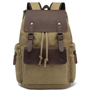 กระเป๋านักเรียนแล็ปท็อปพิมพ์ลายวินเทจสำหรับนักเรียนกระเป๋าเป้สะพายหลังแฟชั่นเชือกผูกสำหรับเดินทางกลางแจ้งใส่สบาย - Product Image 3