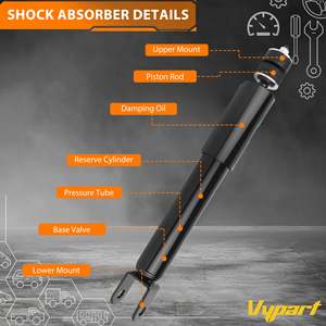 Vypart Nouveau lot de 2 amortisseurs avant 37178, suspension personnalisée, ne convient pas aux Chevy Tahoe Suburban 1500 - Product Image 2