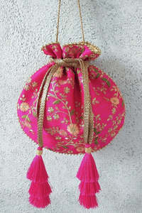 Handcrafted Designer Potli Bag Women Ethnic Embroidery Wedding Party Wear Purse Wholesale - Product Image 2