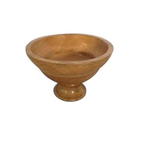 Tazón de servidor de ensalada de fruta profunda redondeada de estilo clásico Pasta o fideos Cuenco de madera para servir Restaurante Uso de catering - Product Image 2