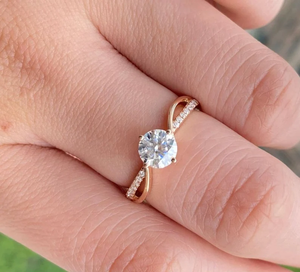 1.5CTW Lab Grown Diamonds Minimalist Brilliant Cut 14K Oro sólido Joyería DE BODA romántica para mujeres Ropa de fiesta de compromiso - Product Image 4