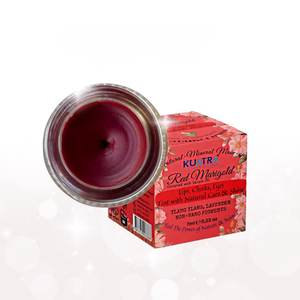 Lápiz Labial Natural de Manteca de Karité con Color Rojo Caléndula, Nutritivo, Hidratante, Antioxidante, Rubor, Sombra de Ojos Multiusos, Belleza Natural - Product Image 1