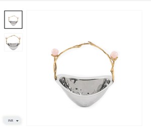 Belle cuvette décorative Pièce maîtresse de table de luxe exquise Accent de maison élégant pour salle à manger ou salon - Product Image 4