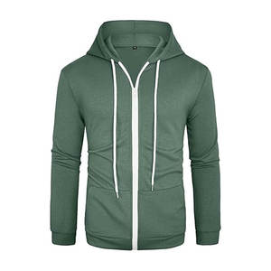 Sweat à capuche à fermeture éclair pour hommes Sweat-shirt à fermeture éclair chaud et confortable Personnalisé pour les hommes Plus Size Custom Front Pocket Hoodies - Product Image 3