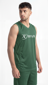 Maillot de basket-ball vert forêt de qualité supérieure pour les équipes de compétition, les clubs d'entraînement, vêtements en maille respirante - Product Image 2