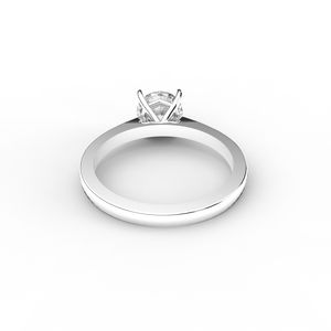 IGI Certified Round Brilliant Cut Lab Grown Diamond Solitaire Engagement & Wedding Ring in <b>Solid</b> 925 Sterling <b>Silver</b> - Product Image 3