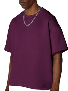 Fabrication professionnelle sur mesure OEM T-shirts pour hommes en coton lourd 300 GSM Coupe ample Épaules tombantes - Product Image 3