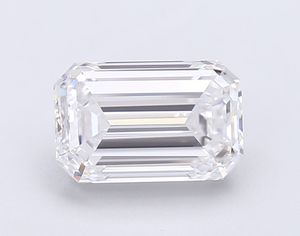 Solitario 3,00 quilates 10,06mm laboratorio cultivado corte esmeralda CVD diamante D Color VS1 claridad IGI certificado obra maestra - Product Image 1