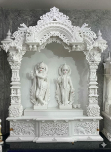 Pilar de Ágata Blanca Tallado a Mano, Templo para el Hogar, Mandir, Pooja, Mandap, Santuario de Oración Hindú Tradicional, Exportación al por Mayor - Product Image 2