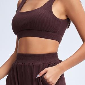 Conjunto de gimnasio de 2 piezas de alta calidad, ropa deportiva sin costuras para mujer, ropa de entrenamiento para gimnasio, ropa deportiva para Yoga - Product Image 3