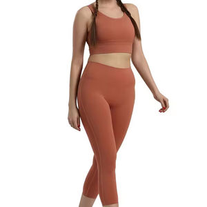 ชุดออกกำลังกาย2ชิ้นสำหรับผู้หญิงชุดเล่นโยคะฟิตเนส2ชิ้นโลโก้ตามสั่งของ2025 - Product Image 2