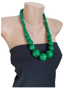 Eco Friendly New Yellow <b>Wooden</b> Big Bold <b>Bead</b> Statement Necklace Available in All Color at Affordable Rate by ZAM ZAM IMPEX - Product Image 5