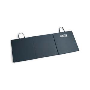 Tapis d'exercice pliable en PVC Stag Iconic, 5 cm d'épaisseur, 183x61 cm, bleu, antidérapant, unisexe, portable avec poignée de transport - Product Image 5