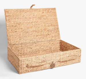 BAHAMAS Elegant Water-Hyacinth Woven Bedroom Storage Trunk Basket Multi-Usage Organizer for Bathroom <b>Wardrobe</b> Living Room - Product Image 5