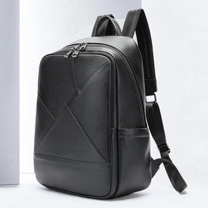 High Popular Genuine Leather Backpack Men Waterproof Business Travel Schoolbag Backpack Laptop <b>Bag</b> Men Leather Backpack - Product Image 1