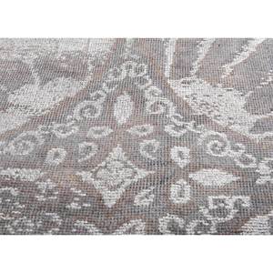 Alfombra Azalea de Lana y Seda Anudada a Mano Pae-6137 con Patrón de Medallón Gris y Negro para Decoración de Sala de Estar o Pasillo - Product Image 3