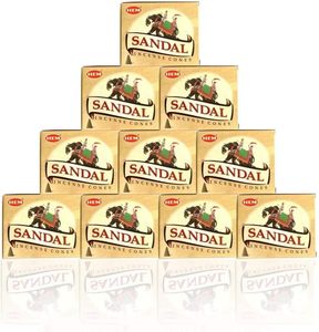 Conos de Incienso de Sándalo Sólido HEM, Hechos a Mano con Más del 80% de Ingredientes Activos para Meditación, Pooja y Ambientación del Hogar/Oficina - Product Image 2