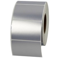 Wasserfeste Matte Silber-Etiketten 40x60mm Thermische Barcode-Aufkleber Anpassbare Größe Thermische PET-Etikettenrollen