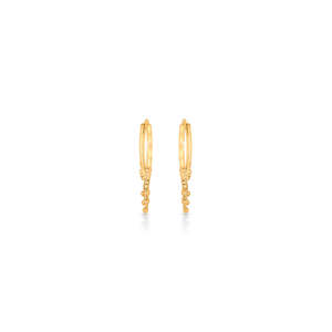 Pendientes Colgantes Elegantes para Mujer - Aros de Oro Amarillo con Encanto Místico - Product Image 2