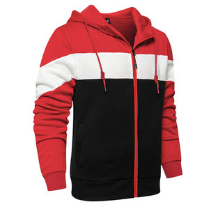 Sudadera con capucha de algodón grueso para hombre, prenda deportiva masculina de invierno, personalizada, con cremallera, color negro - Product Image 6