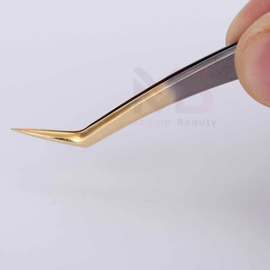 Ensemble de pinces de précision antistatiques durables en acier inoxydable, pinces à cils à pointe angulaire à 45 et 90 degrés, pinces greffées - Product Image 5