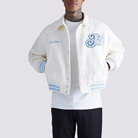 Collection Hiver – Blouson Teddy Homme Taille Adulte – Col Montant – Tissu Toile Écologique – Coupe-Vent – Motif Lettres sur le Devant – Coupe Confortable