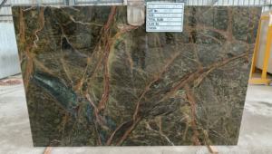 แผ่นหินอ่อนสีเขียวป่าฝนที่ทันสมัยหินแคลไซต์ขัดเงาสำหรับการใช้งานในโรงแรมรูปแบบหินที่ทนทานและสง่างาม - Product Image 2