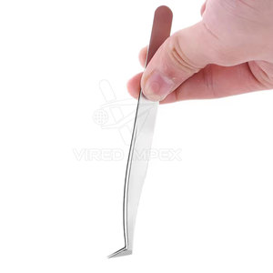 Pinces à cils personnalisées sans pointe en fibre, prix bas, pinces à cils sans pointe en fibre, acier inoxydable, pour vente en ligne - Product Image 2
