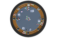 Table de roulette de casino de luxe moderne personnalisable pliable et portable ensemble de poker en bois vente directe de motifs ovales carrés de meilleure qualité