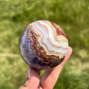 Esferas de Cristal de Piedra Preciosa de Ágata de Encaje Natural Altamente Pulida para Decoración del Hogar - Product Image 3