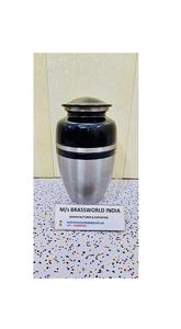 Urne funéraire élégante en laiton noir et or de style américain, capacité de 220 pouces cubes, artisanale, pour les cendres humaines - Product Image 3