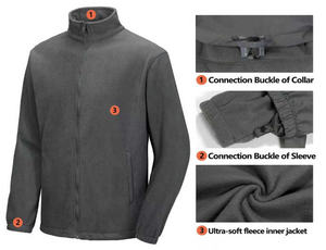 Veste Softshell pour homme en vente chaude, légère, imperméable, col montant, fermeture éclair, respirante, veste d'extérieur - Product Image 4