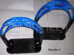 Étriers Jin en aluminium durables de couleur arc-en-ciel pour l'équitation équestre occidentale Produit en acier inoxydable avec logo personnalisé - Product Image 3