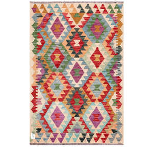 พรมอิมาโกะ ไมมาณา อัฟกานิสถาน คิลิม ขนาด 148 x 100 ซม. ชุดพรมปูพื้น - Product Image 1